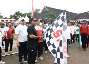 Jelang HUT RI dan HUT Provinsi, Pemprov Gelar Jalan Sehat dan Senam Bersama