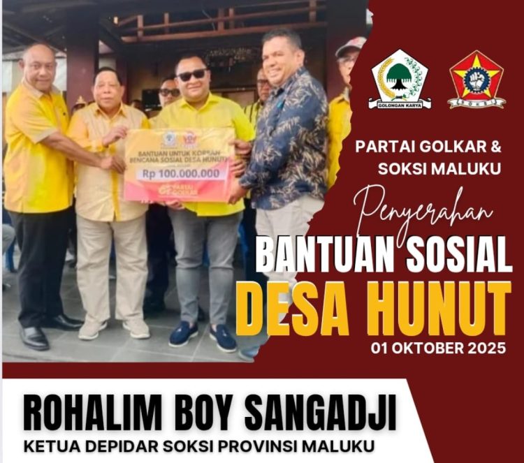 DEPIDAR SOKSI Maluku Ulurkan Santunan bagi Korban Rusuh Hunuth-HITU, RBS: Politik Hadir untuk Kemanusiaan, Bukan Sekadar Kekuasaan
