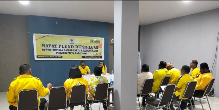 DPD Golkar Papua Barat Daya Gelar Rapat Pleno, Matangkan Persiapan Jelang Musda 18 November