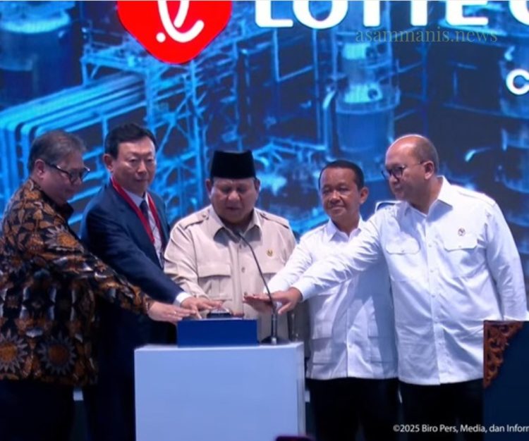 Presiden Prabowo Resmikan Proyek Raksasa Lotte Chemical Indonesia, Bukti Nyata Hilirisasi dan Kerja Sama Strategis RI–Korea