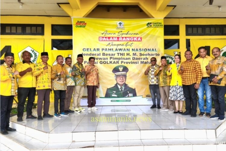 Golkar Maluku Gelar Syukuran Sambut Gelar Pahlawan Nasional untuk Jenderal Besar Soeharto