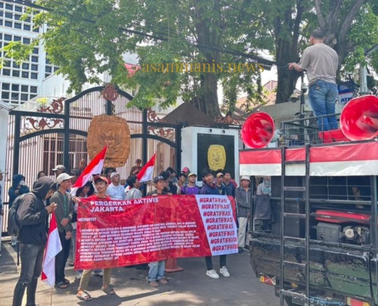 Pergerakan Aktifis Jakarta Desak Transparansi atas Dugaan Gratifikasi Jet Pribadi Bernilai Rp 90 Miliar di KPU RI