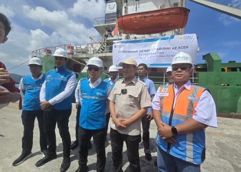 Perkuat Listrik Pasca Banjir NAD, Pembangkit PLN 30 MW  Tiba di Banda Aceh