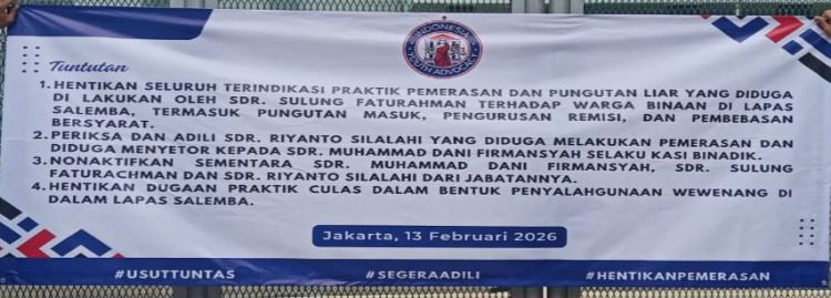 Aksi di Lapas Salemba, Indonesian Youth Advocacy Soroti Dugaan Pemerasan Tahanan