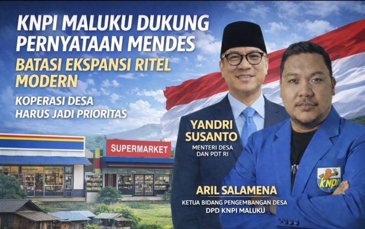 KNPI Maluku Dukung Mendes Yandri  Soal Pembatasan Ekspansi Ritel Modern, Perkuat Koperasi Desa Merah Putih