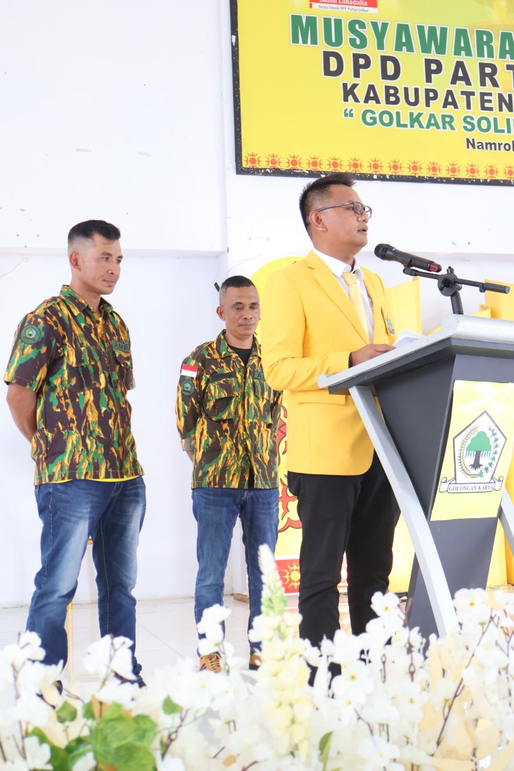 Ketua DPD Golkar Bursel, Asriadi Tomia: Golkar Harus Bersinergi Atasi Infrastruktur Buru Selatan