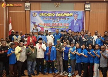 Figur Timur Menguat, Pemuda Papua Deklarasi Dukung Sopater Sam Caketum DPP KNPI