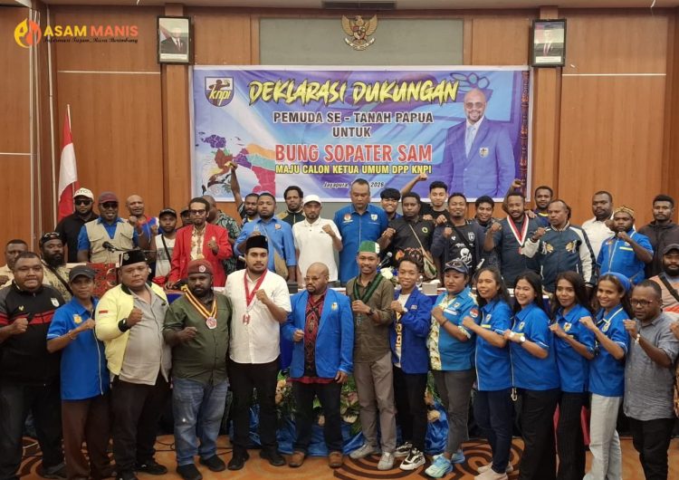 Figur Timur Menguat, Pemuda Papua Deklarasi Dukung Sopater Sam Caketum DPP KNPI