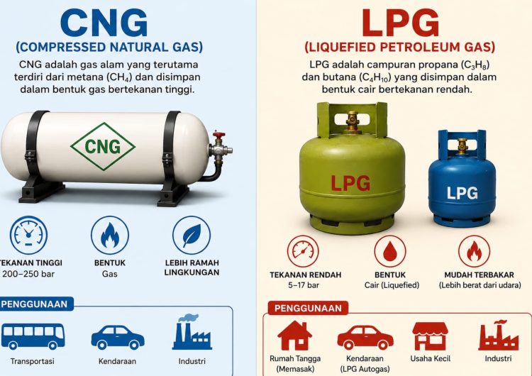 CNG dan LPG Sama-Sama Berbasis Gas, Ini Perbedaan dan Keunggulannya