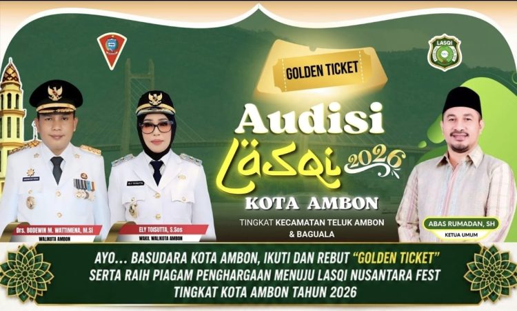 LASQI Ambon 2026 Dibuka, Pemkot Cari Bintang Religi Muda dari Teluk Ambon dan Baguala
