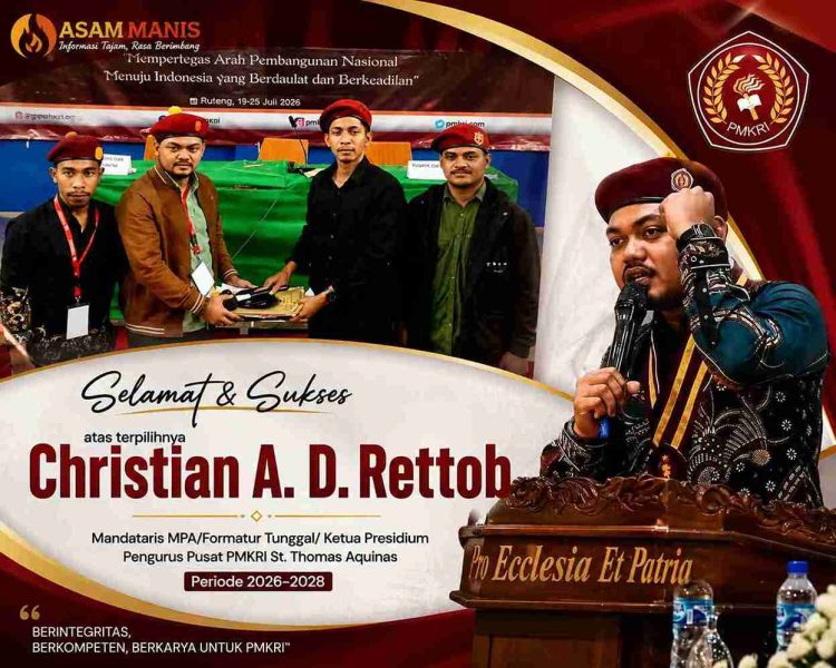 Delvis Rettob Terpilih Aklamasi Pimpin PP PMKRI