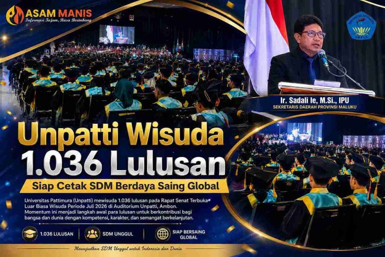 Unpatti Wisuda 1.036 Lulusan, Siap Cetak SDM Berdaya Saing Global