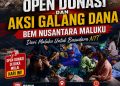 BEM Nus Maluku Buka Donasi untuk Korban Gempa Flores